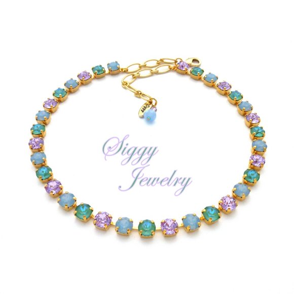 Swarovski Crystal Necklace in Cool Pastels Gemma - Picture 3 of 8